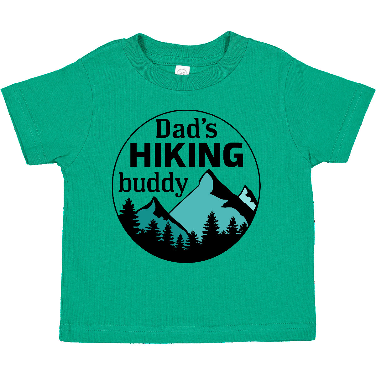 Inktastic Dad's Hiking Buddy With Mountains And Trees Toddler T-Shirt Kids Dad - Picture 5 of 10