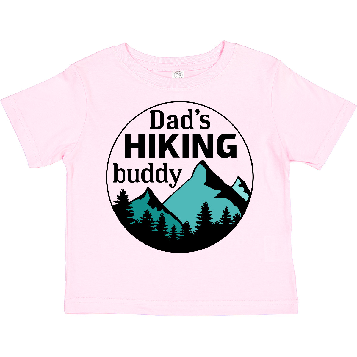 Inktastic Dad's Hiking Buddy With Mountains And Trees Toddler T-Shirt Kids Dad - Picture 7 of 10