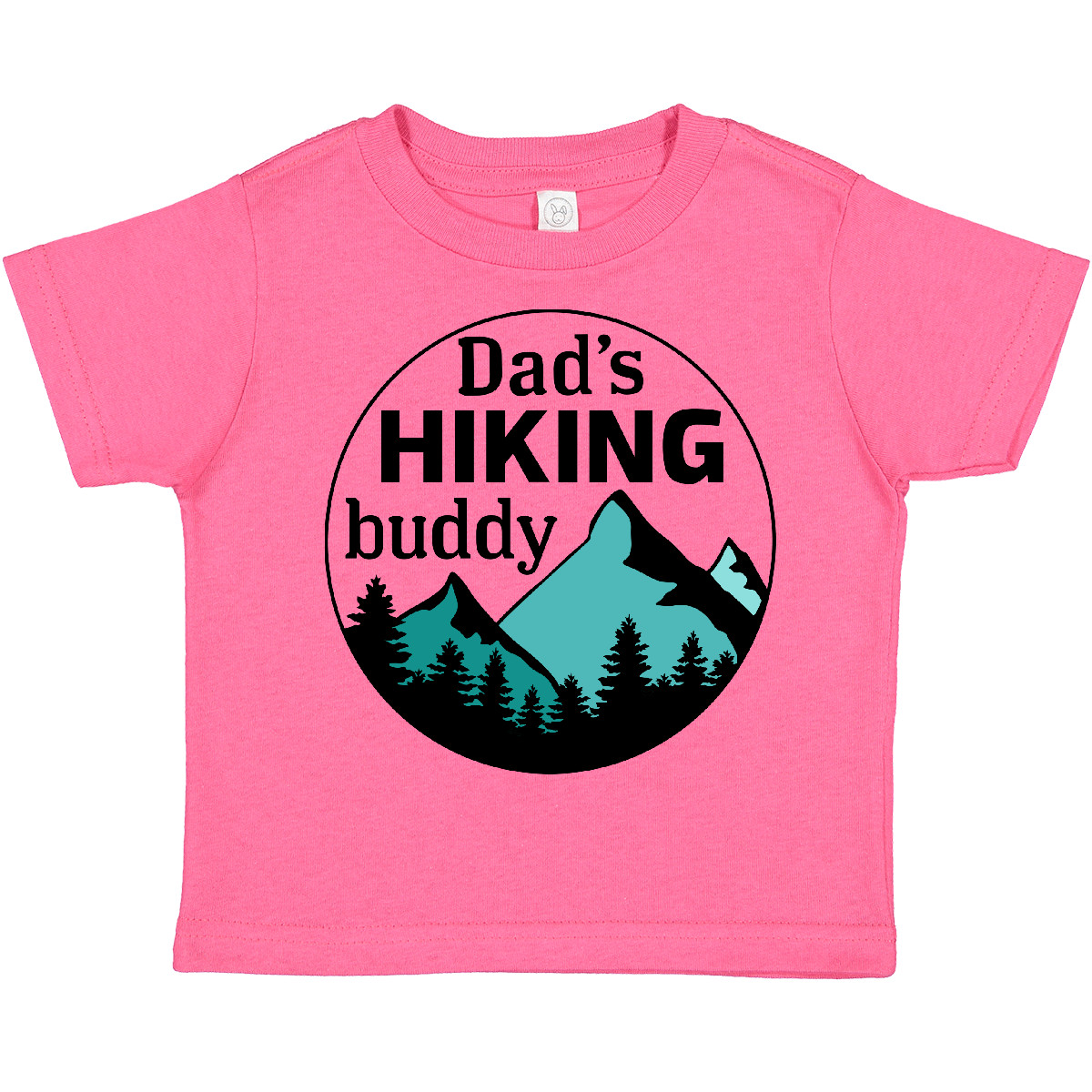 Inktastic Dad's Hiking Buddy With Mountains And Trees Toddler T-Shirt Kids Dad - Picture 4 of 10