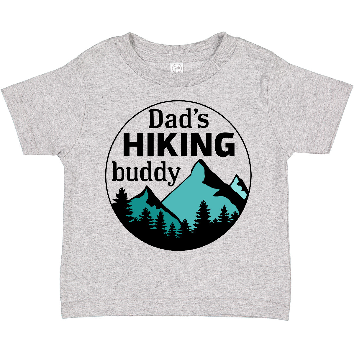 Inktastic Dad's Hiking Buddy With Mountains And Trees Toddler T-Shirt Kids Dad - Picture 2 of 10