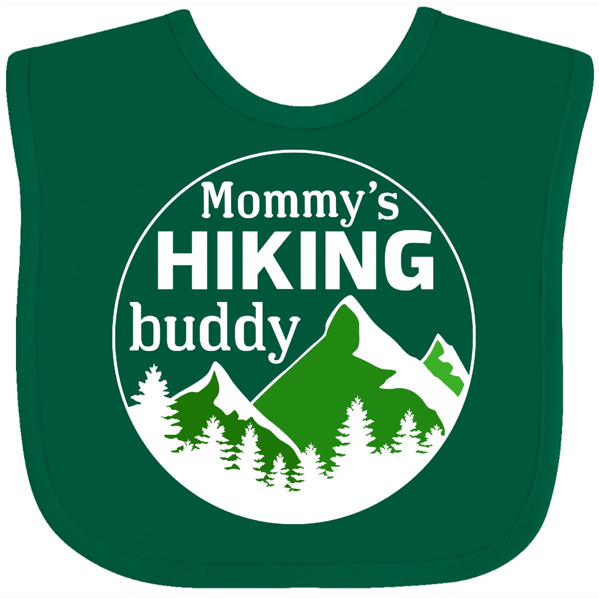 Inktastic Mommy's Hiking Buddy With Mountains And Trees Baby Bib Kids Mom Mommy - Picture 6 of 10