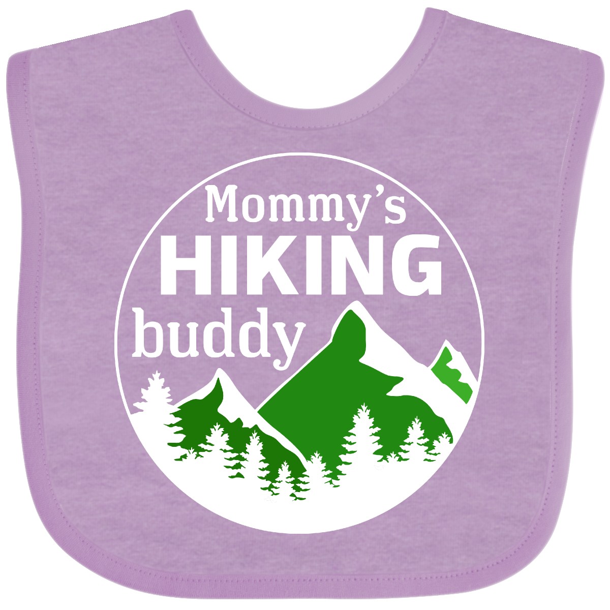 Inktastic Mommy's Hiking Buddy With Mountains And Trees Baby Bib Kids Mom Mommy - Picture 7 of 10