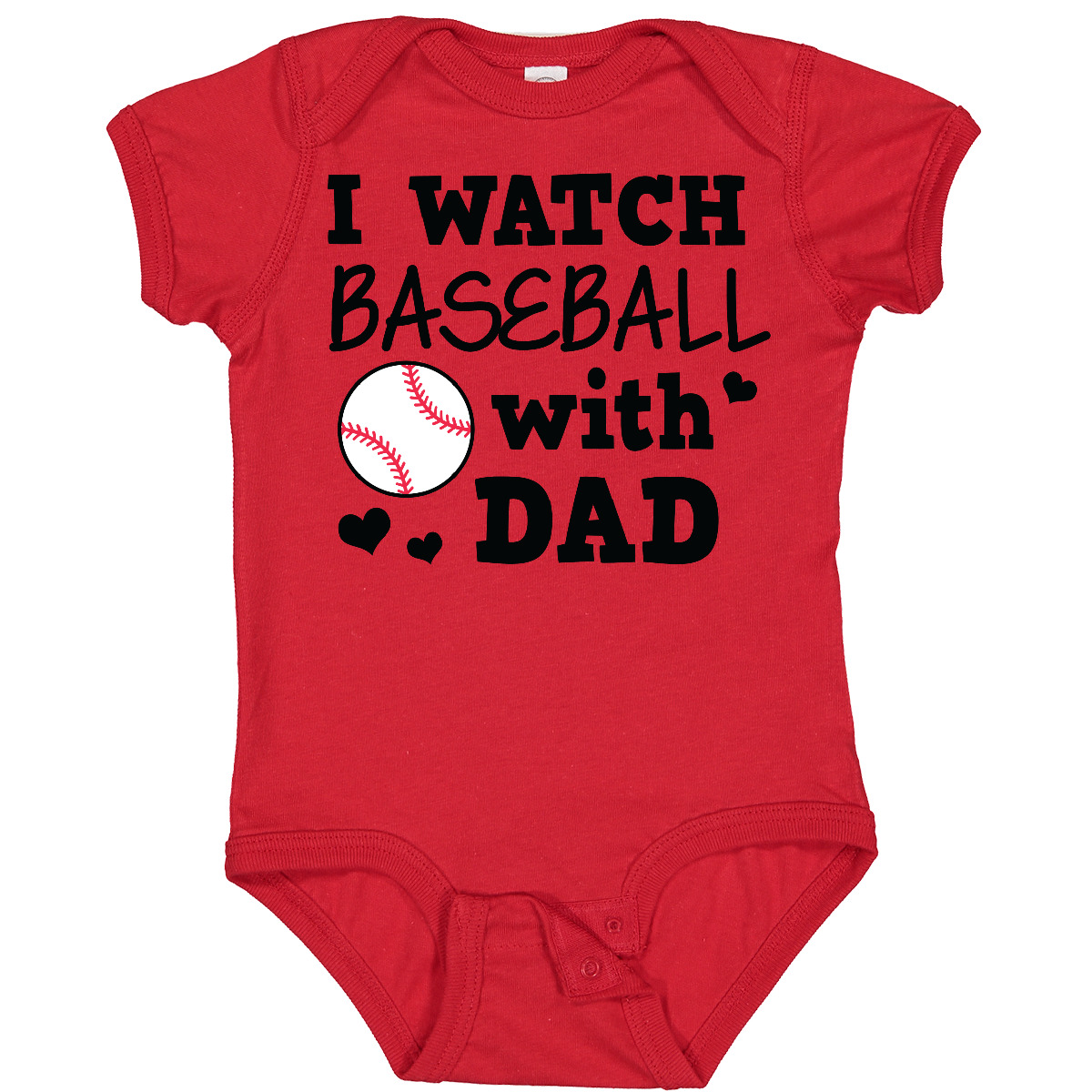 Inktastic I Watch Baseball With My Dad Baby Bodysuit Sports Boy Sport Toddler - Picture 6 of 7