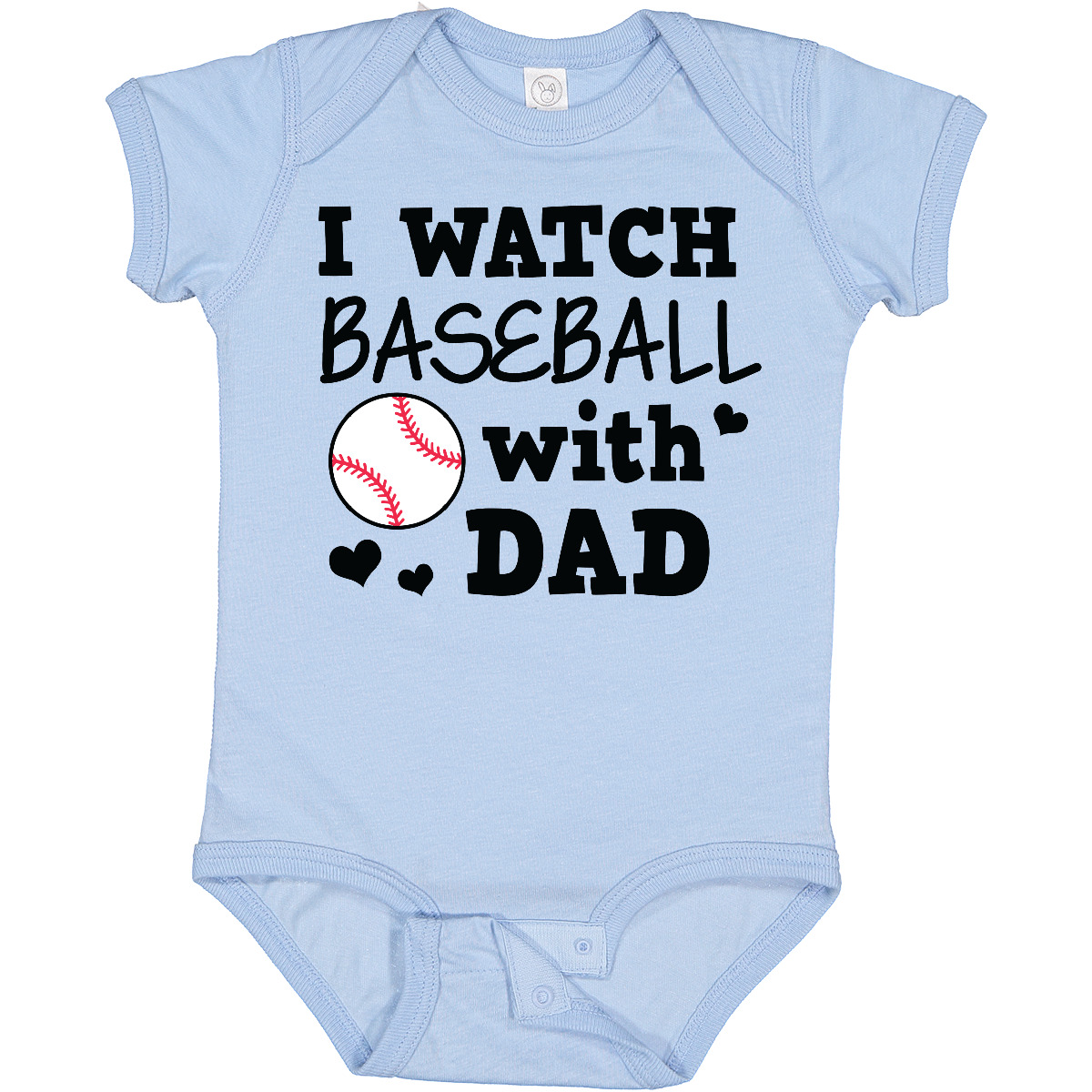 Inktastic I Watch Baseball With My Dad Baby Bodysuit Sports Boy Sport Toddler - Picture 4 of 7