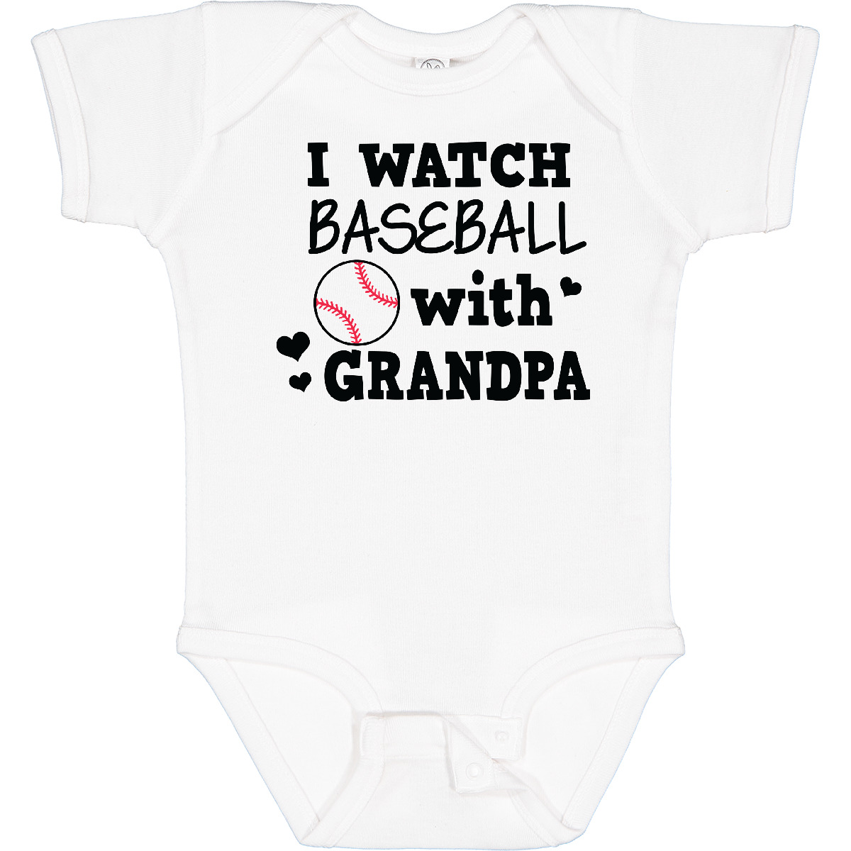 Inktastic I Watch Baseball With My Grandpa Baby Bodysuit Sports Boy Sport Youth - Picture 9 of 10