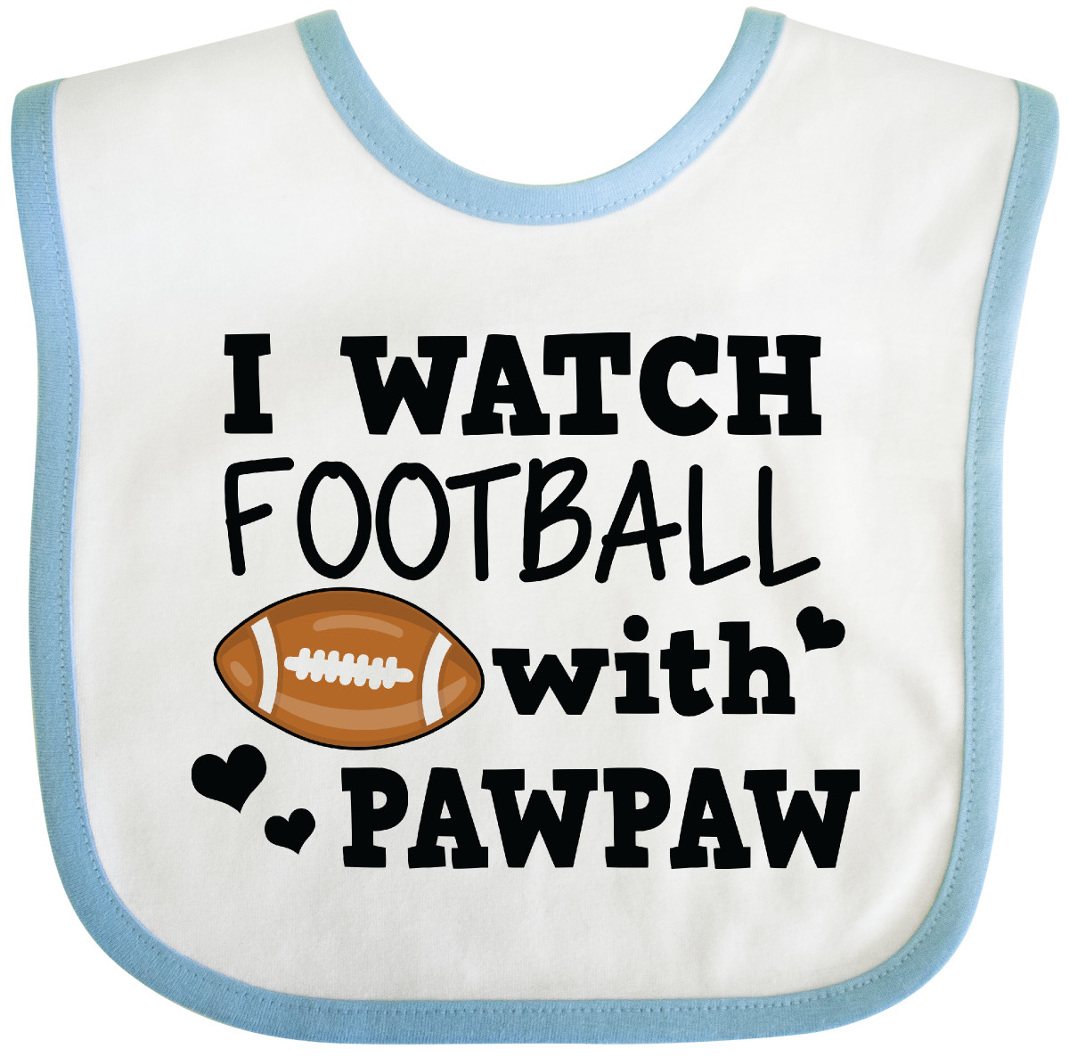 Inktastic I Watch Football With My Pawpaw Baby Bib Sports Boy Sport Toddler Cute - Picture 8 of 11