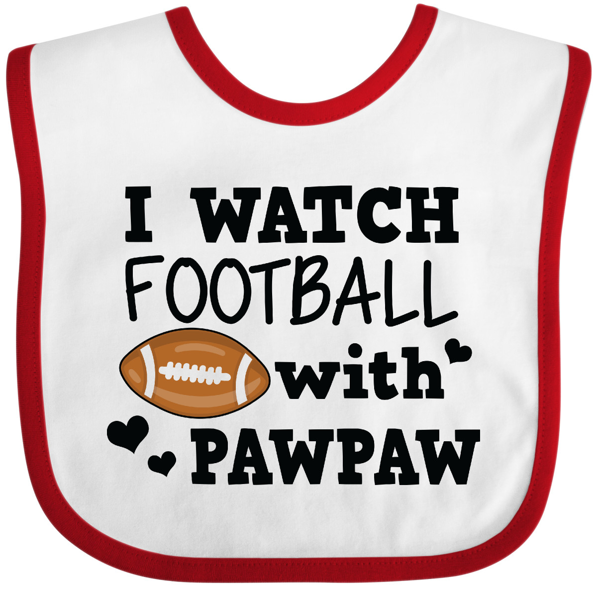 Inktastic I Watch Football With My Pawpaw Baby Bib Sports Boy Sport Toddler Cute - Picture 11 of 11