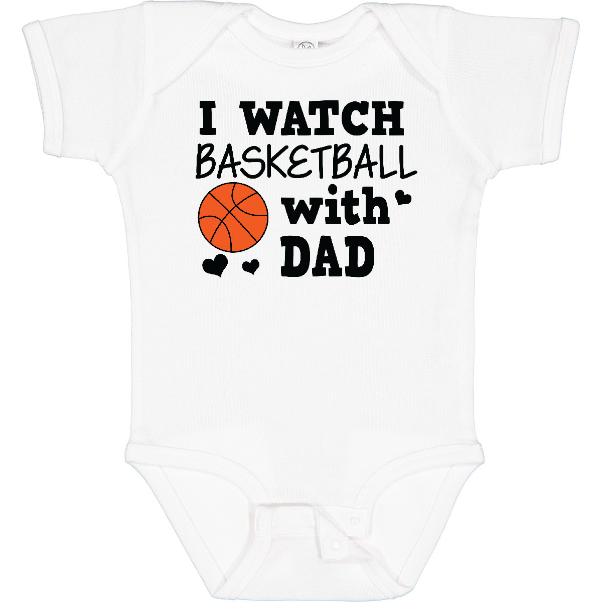 Inktastic I Watch Basketball With Dad Baby Bodysuit Sports My Cute Adorable Love - Picture 8 of 9