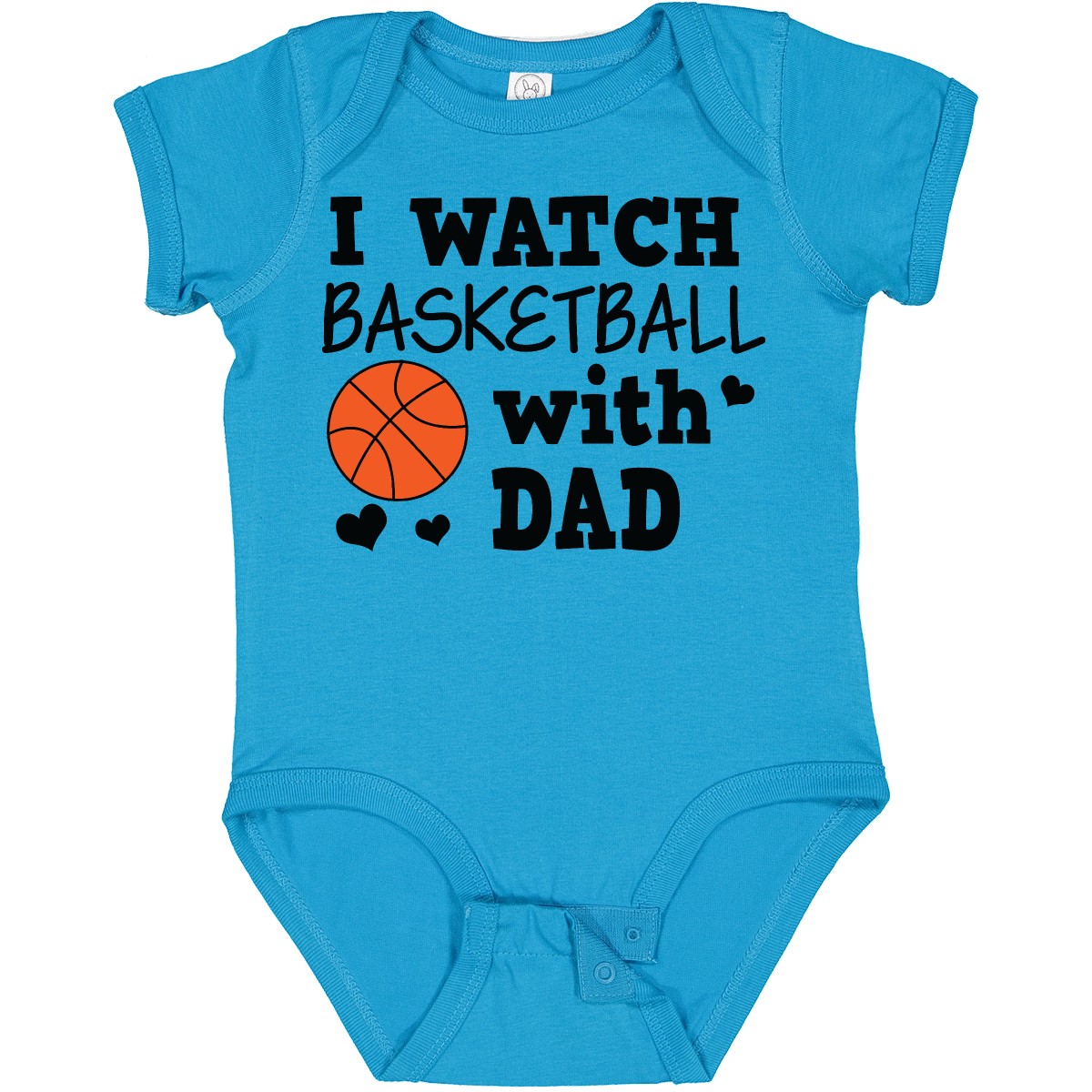 Inktastic I Watch Basketball With Dad Baby Bodysuit Sports My Cute Adorable Love - Picture 7 of 9