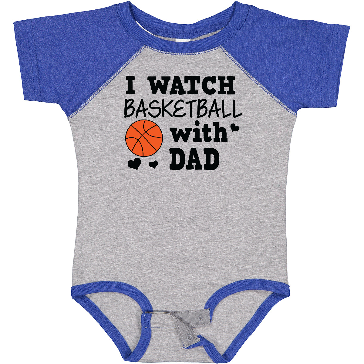 Inktastic I Watch Basketball With Dad Baby Bodysuit Sports My Cute Adorable Love - Picture 4 of 9