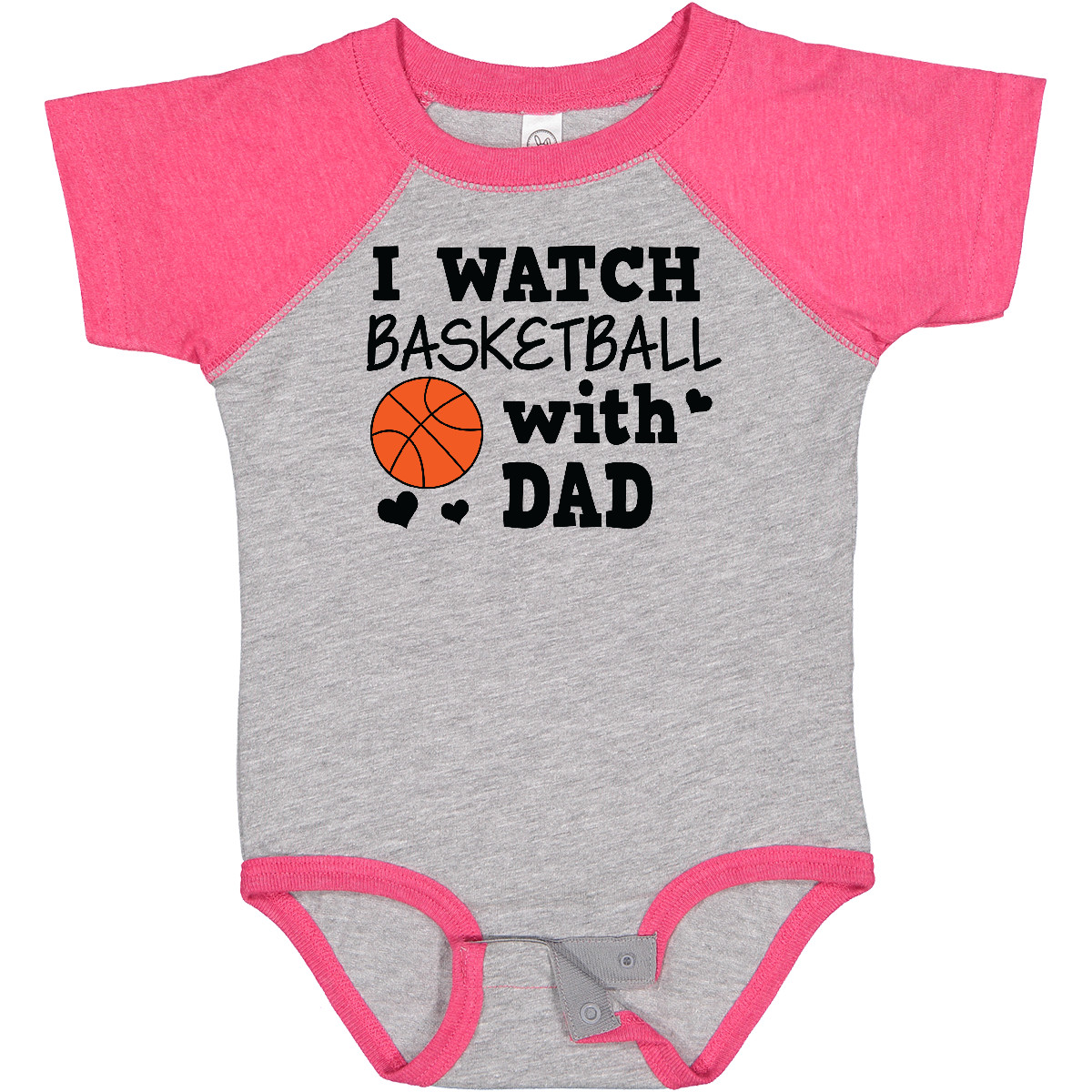 Inktastic I Watch Basketball With Dad Baby Bodysuit Sports My Cute Adorable Love - Picture 2 of 9
