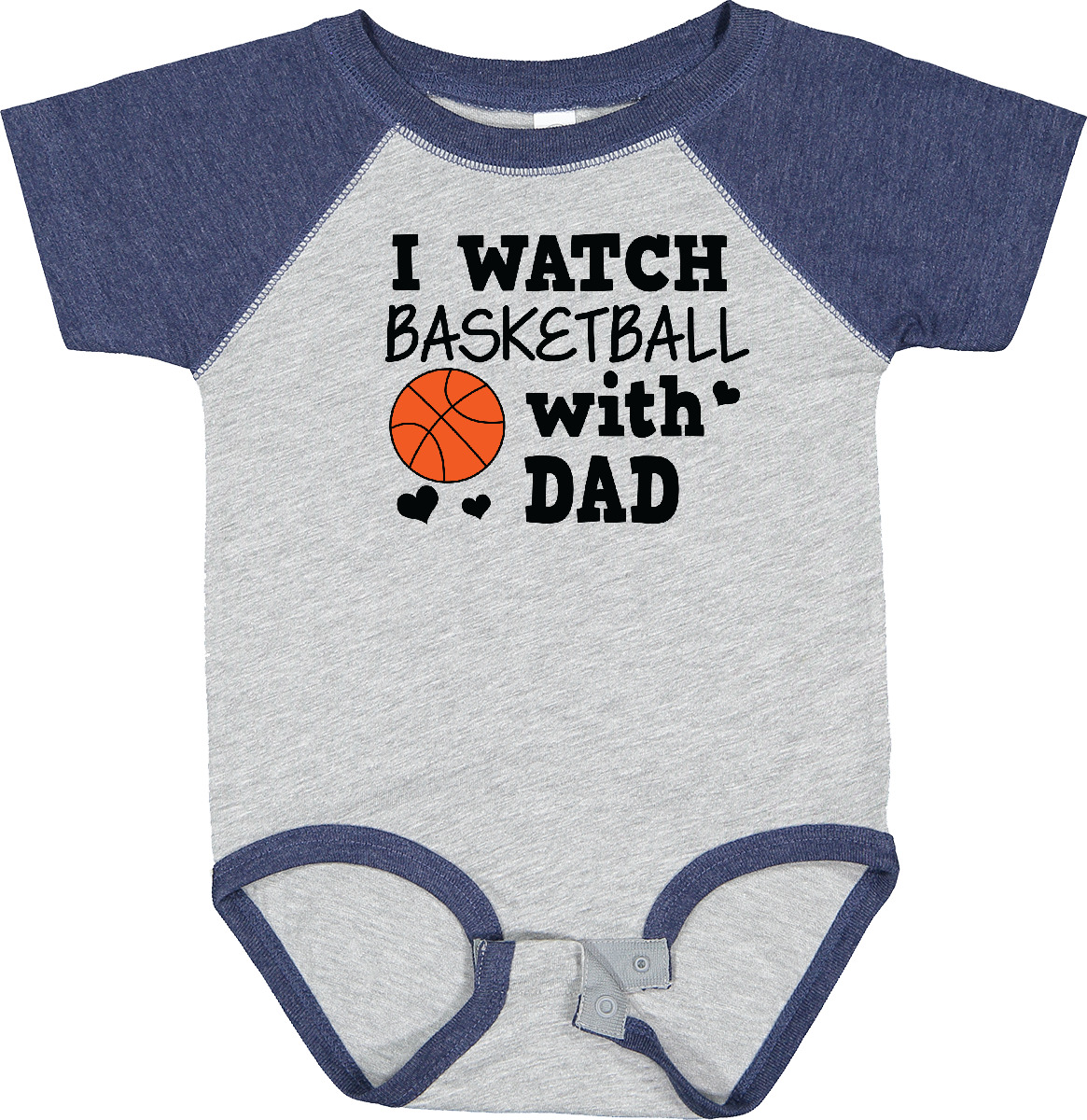 Inktastic I Watch Basketball With Dad Baby Bodysuit Sports My Cute Adorable Love - Picture 3 of 9