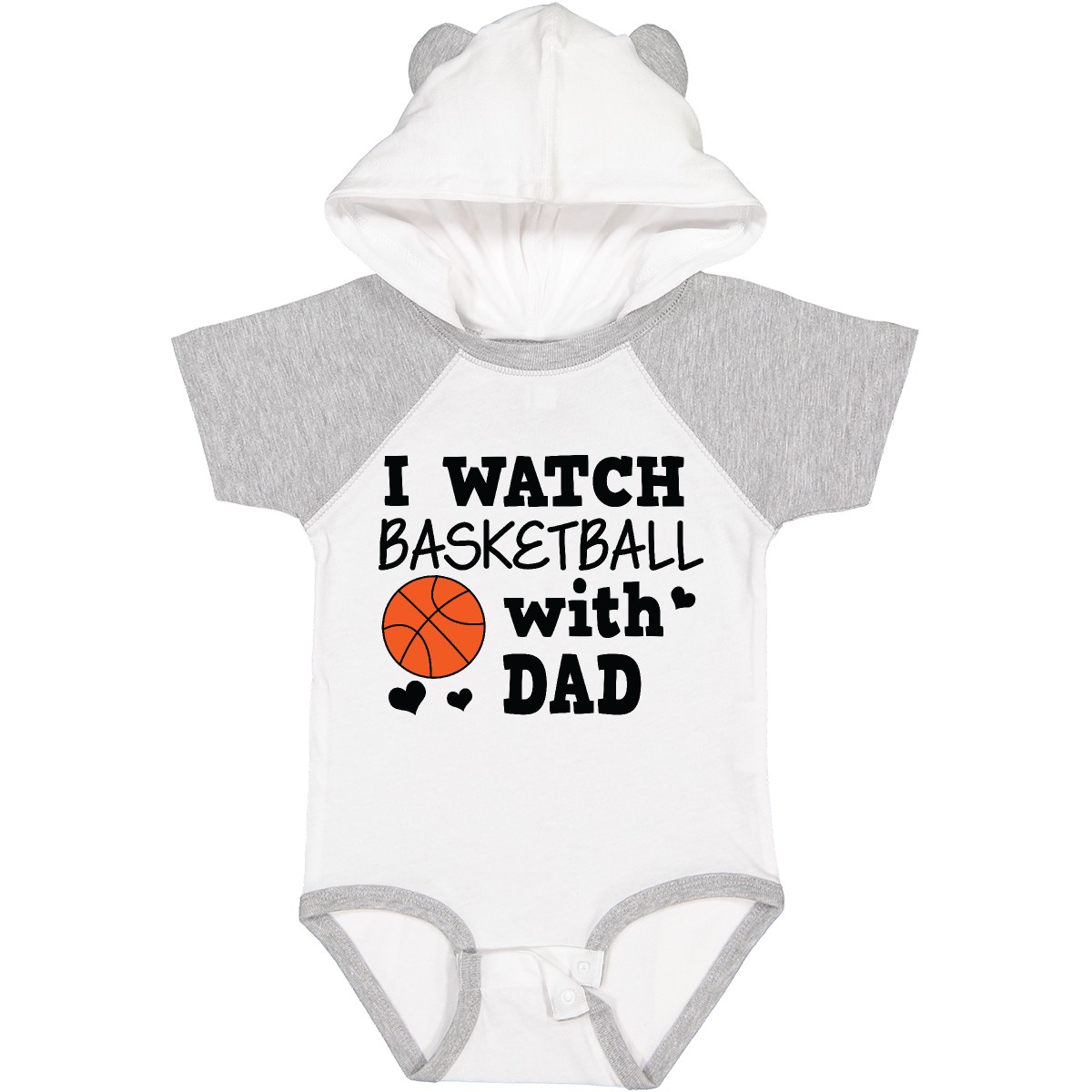 Inktastic I Watch Basketball With Dad Baby Bodysuit Sports My Cute Adorable Love - Picture 9 of 9