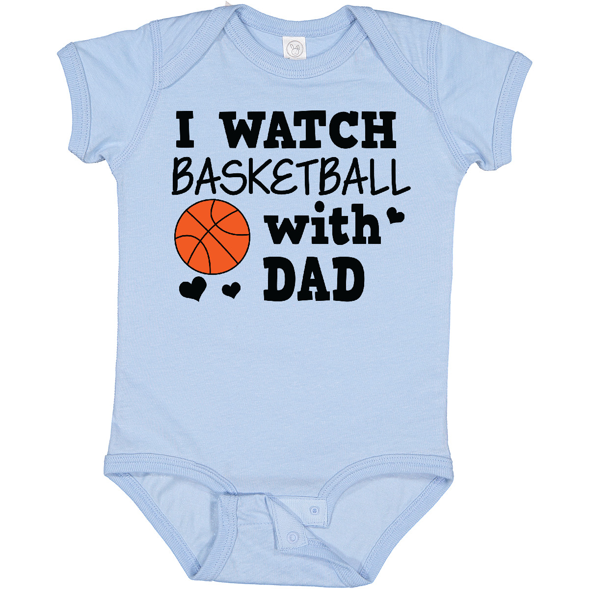 Inktastic I Watch Basketball With Dad Baby Bodysuit Sports My Cute Adorable Love - Picture 5 of 9