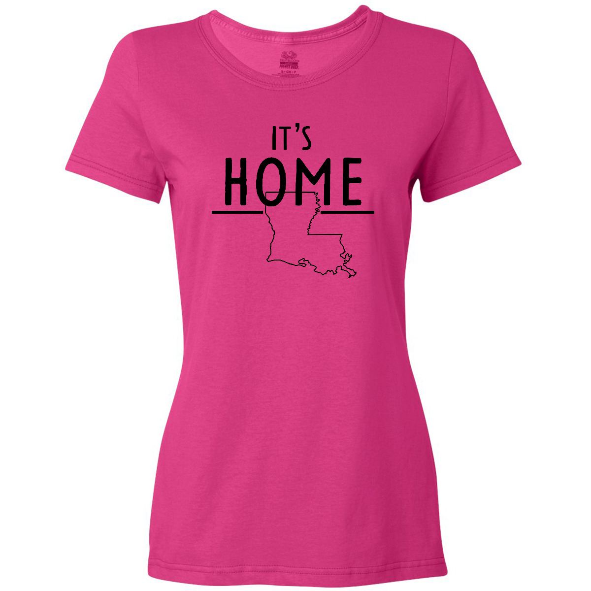 Inktastic It's Home- State Of Louisiana Outline Women's T-Shirt Baton Rouge New