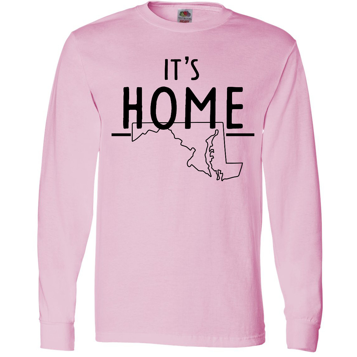 Inktastic It's Home- Maryland State Outline Long Sleeve T-Shirt Annapolis Born - Picture 6 of 6