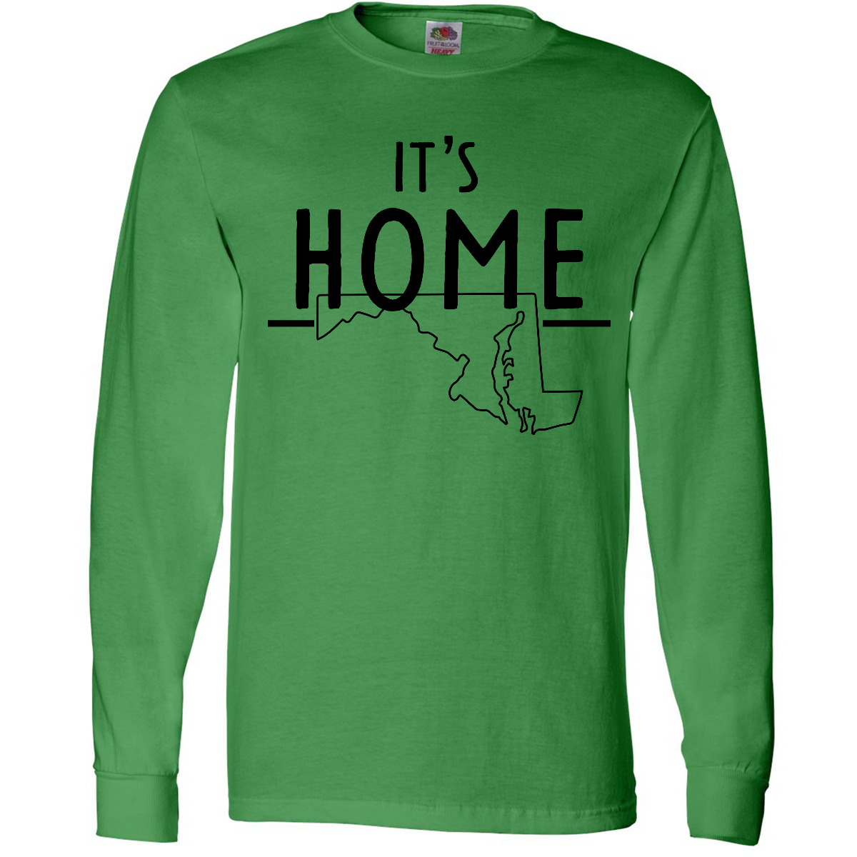 Inktastic It's Home- Maryland State Outline Long Sleeve T-Shirt Annapolis Born - Picture 5 of 6