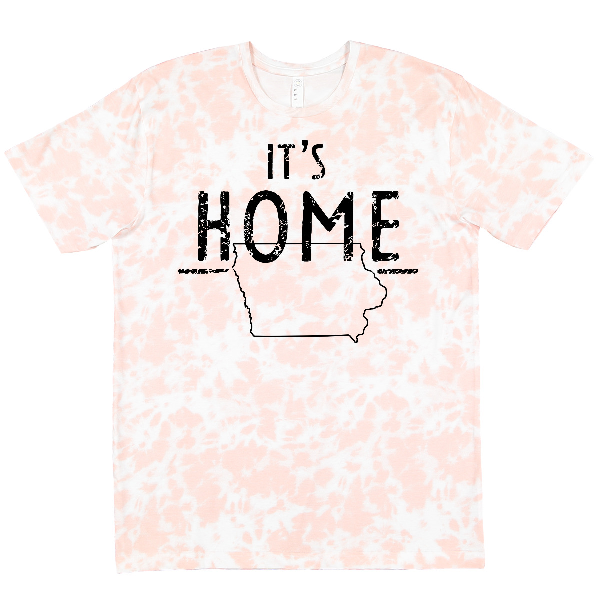 Inktastic It's Home- State Of Iowa Outline Distressed Text T-Shirt Des Moines - Picture 9 of 10