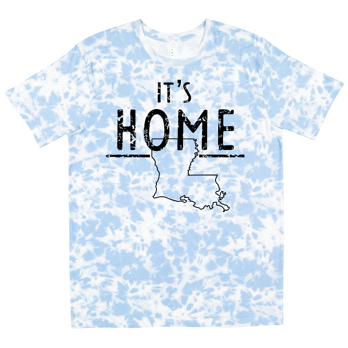 Inktastic It's Home- State Of Louisiana Outline Distressed Text T-Shirt Baton - Picture 10 of 11