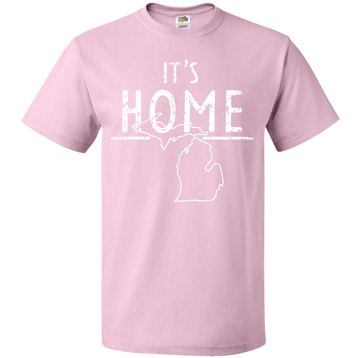 Inktastic It's Home- State Of Michigan Outline Distressed Text T-Shirt Lansing - Picture 7 of 12