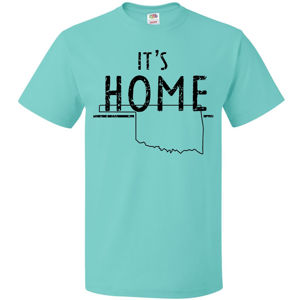 Inktastic It's Home- State Of Oklahoma Outline Distressed Text T-Shirt City Born - Picture 7 of 11