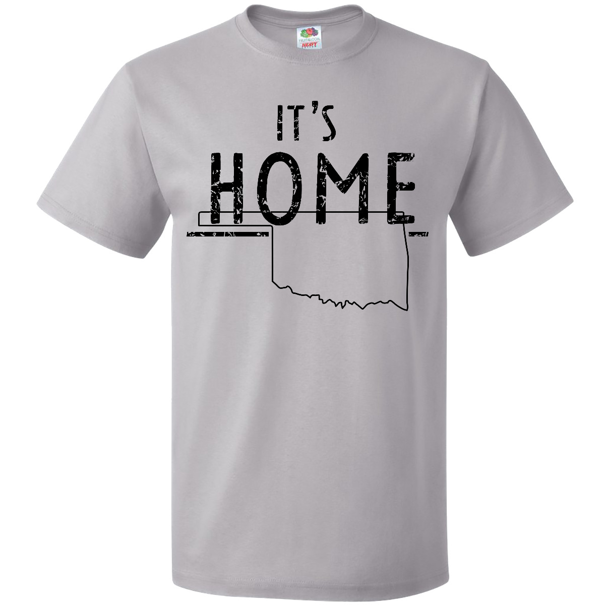 Inktastic It's Home- State Of Oklahoma Outline Distressed Text T-Shirt City Born - Picture 8 of 11