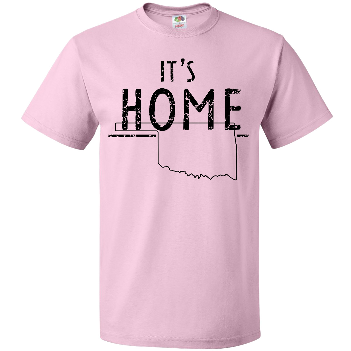 Inktastic It's Home- State Of Oklahoma Outline Distressed Text T-Shirt City Born - Picture 6 of 11