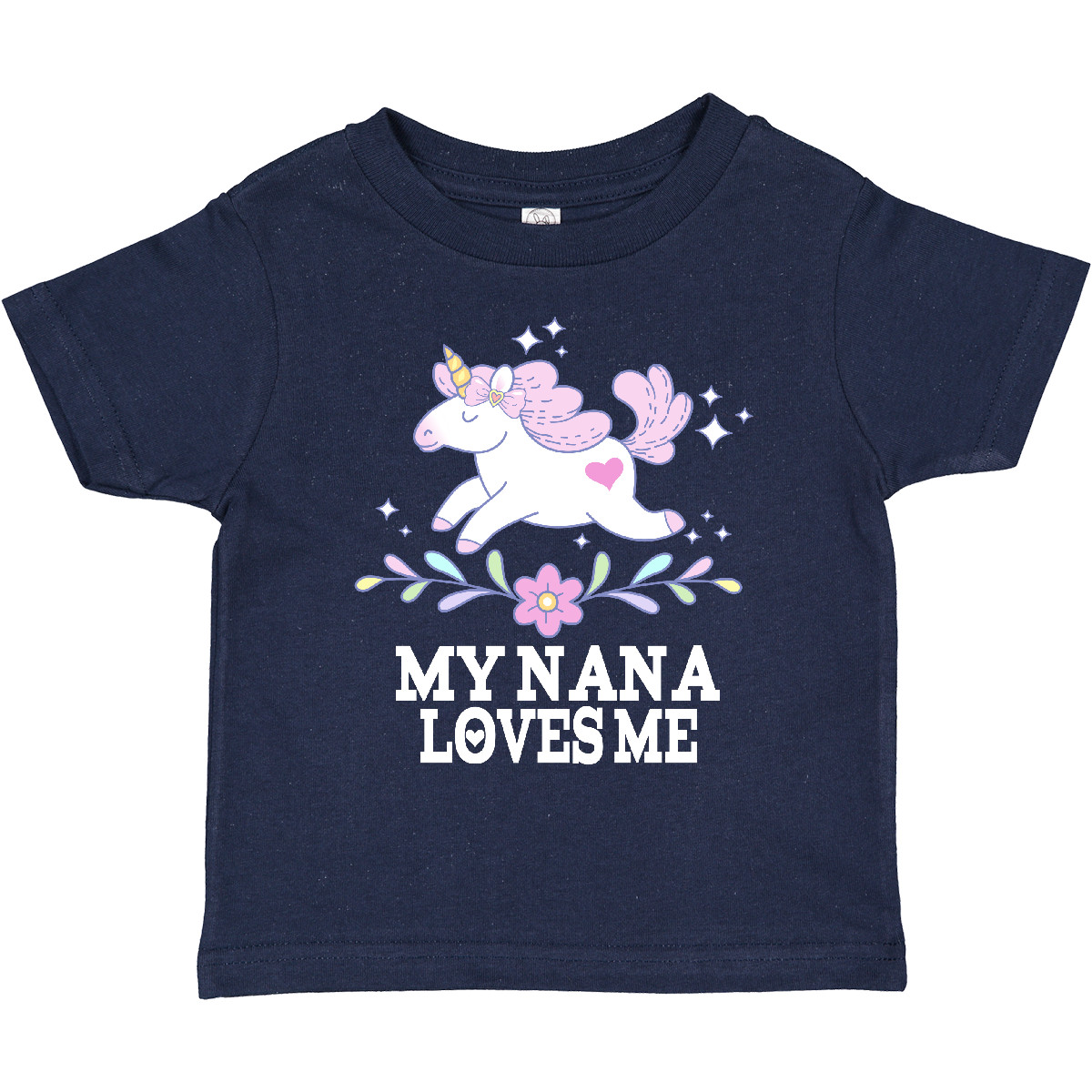 Inktastic My Nana Loves Me Unicorn Toddler T-Shirt Granddaughter Grandbaby Child - Picture 11 of 14