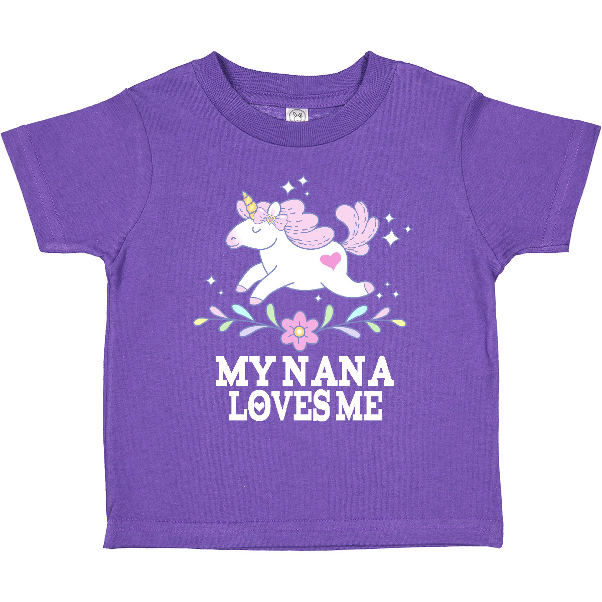 Inktastic My Nana Loves Me Unicorn Toddler T-Shirt Granddaughter Grandbaby Child - Picture 13 of 14