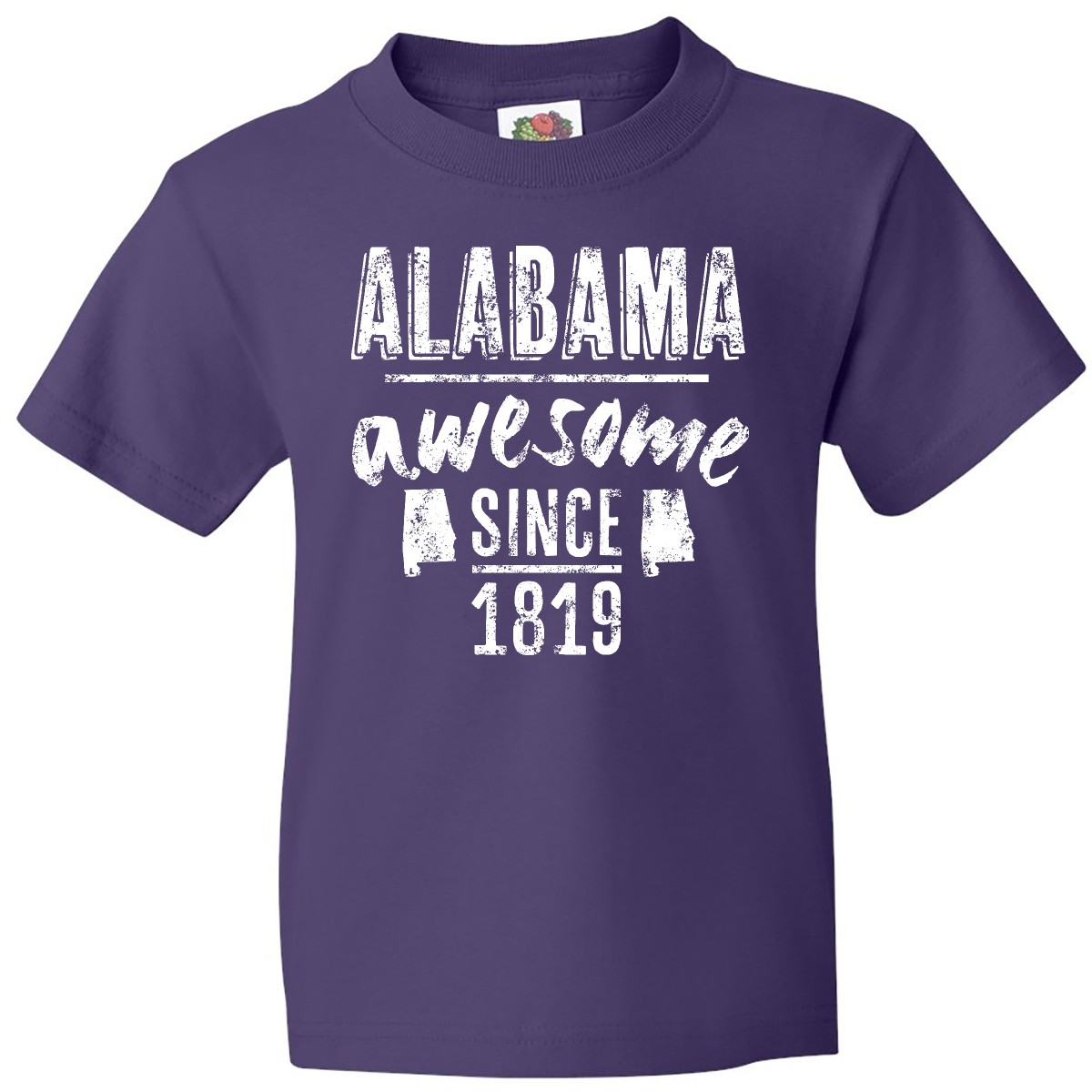 Inktastic Alabama Awesome Since 1819 Youth T-Shirt Montgomery City Birthday Text - Picture 7 of 10