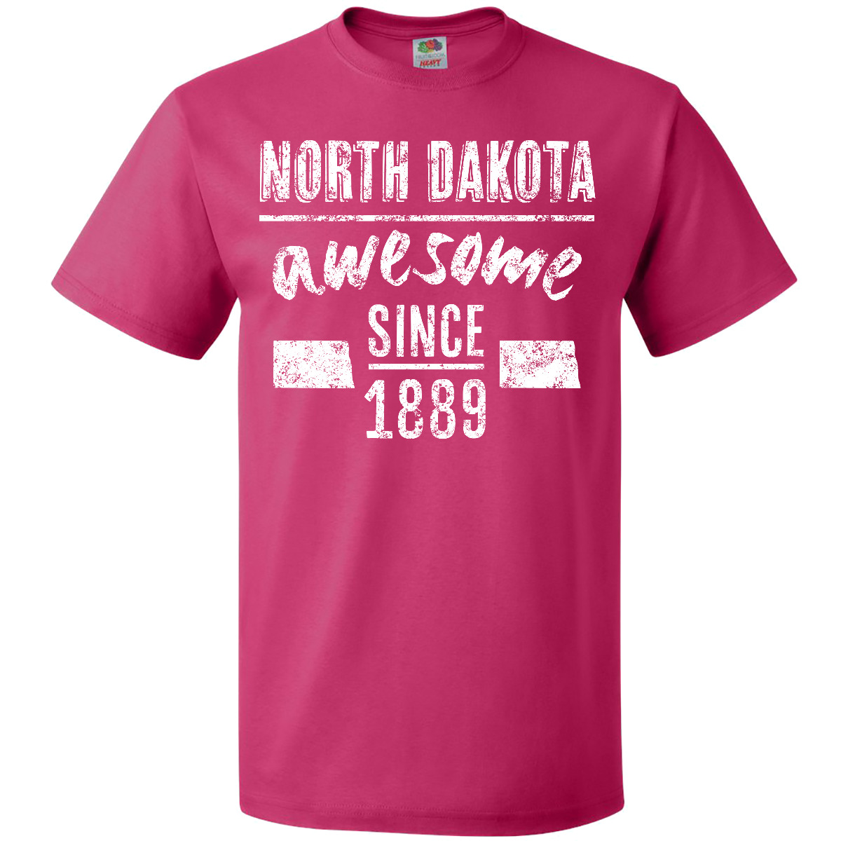 Inktastic North Dakota Awesome Since 1889 T-Shirt State Bismarck City Year Text - Picture 3 of 12