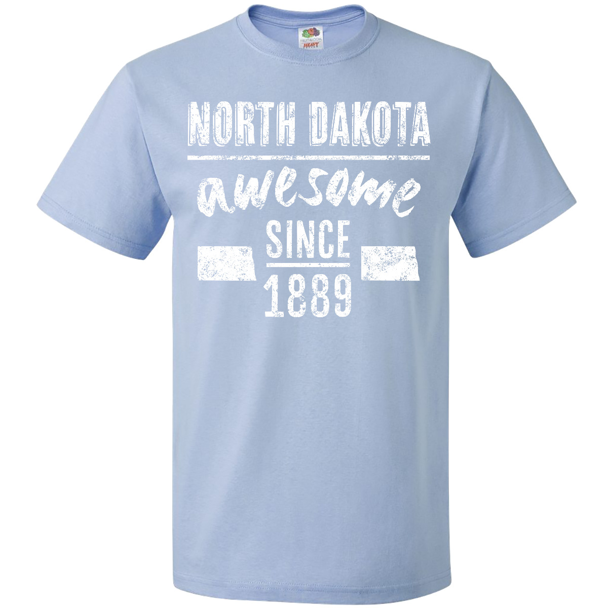 Inktastic North Dakota Awesome Since 1889 T-Shirt State Bismarck City Year Text - Picture 4 of 12