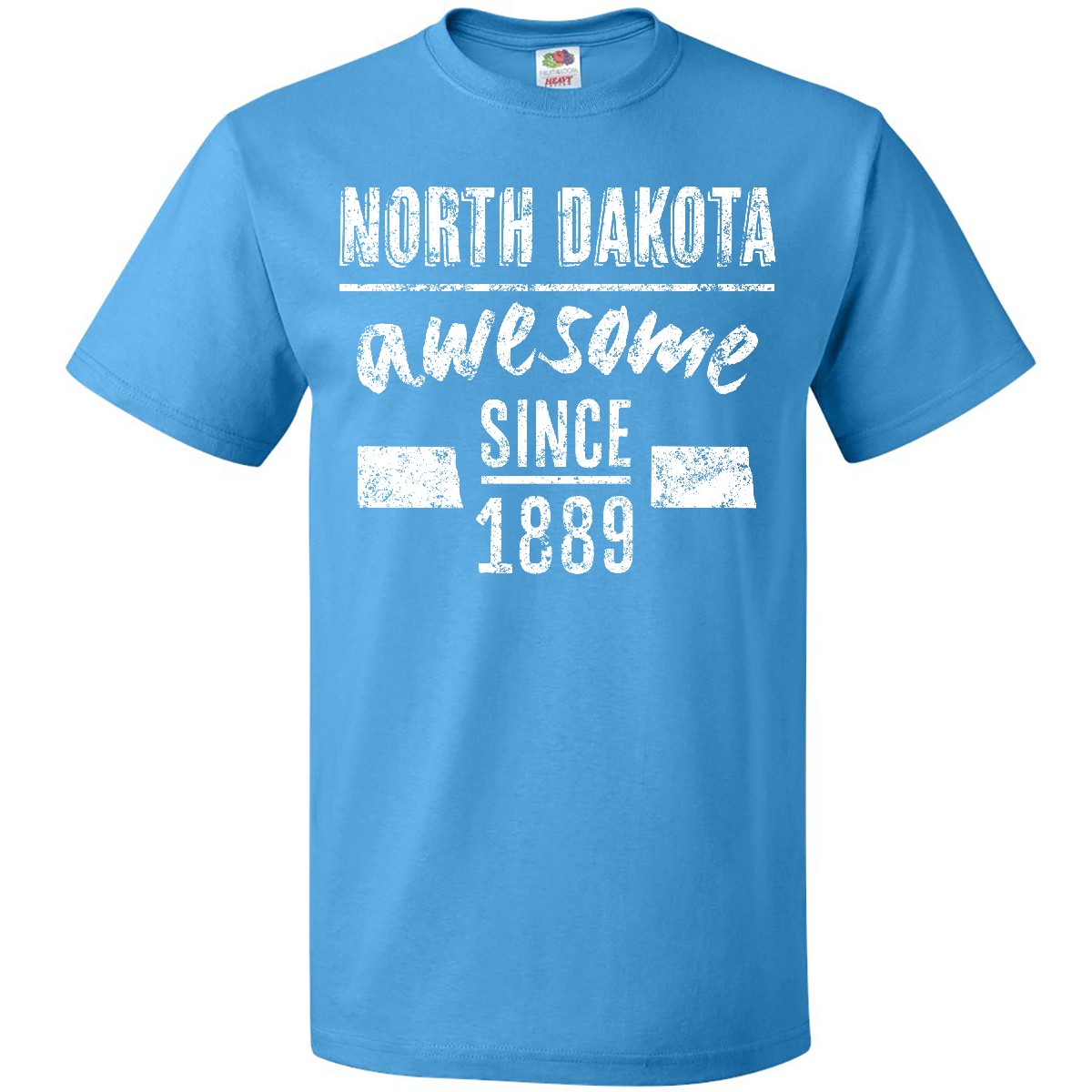 Inktastic North Dakota Awesome Since 1889 T-Shirt State Bismarck City Year Text - Picture 6 of 12