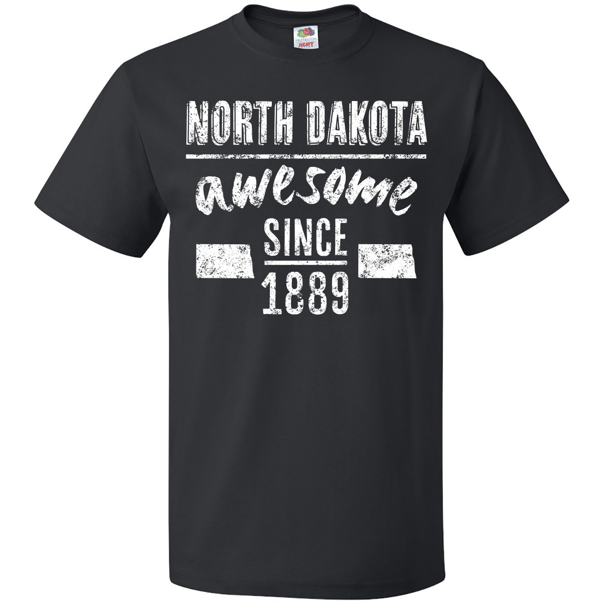 Inktastic North Dakota Awesome Since 1889 T-Shirt State Bismarck City Year Text - Picture 2 of 12