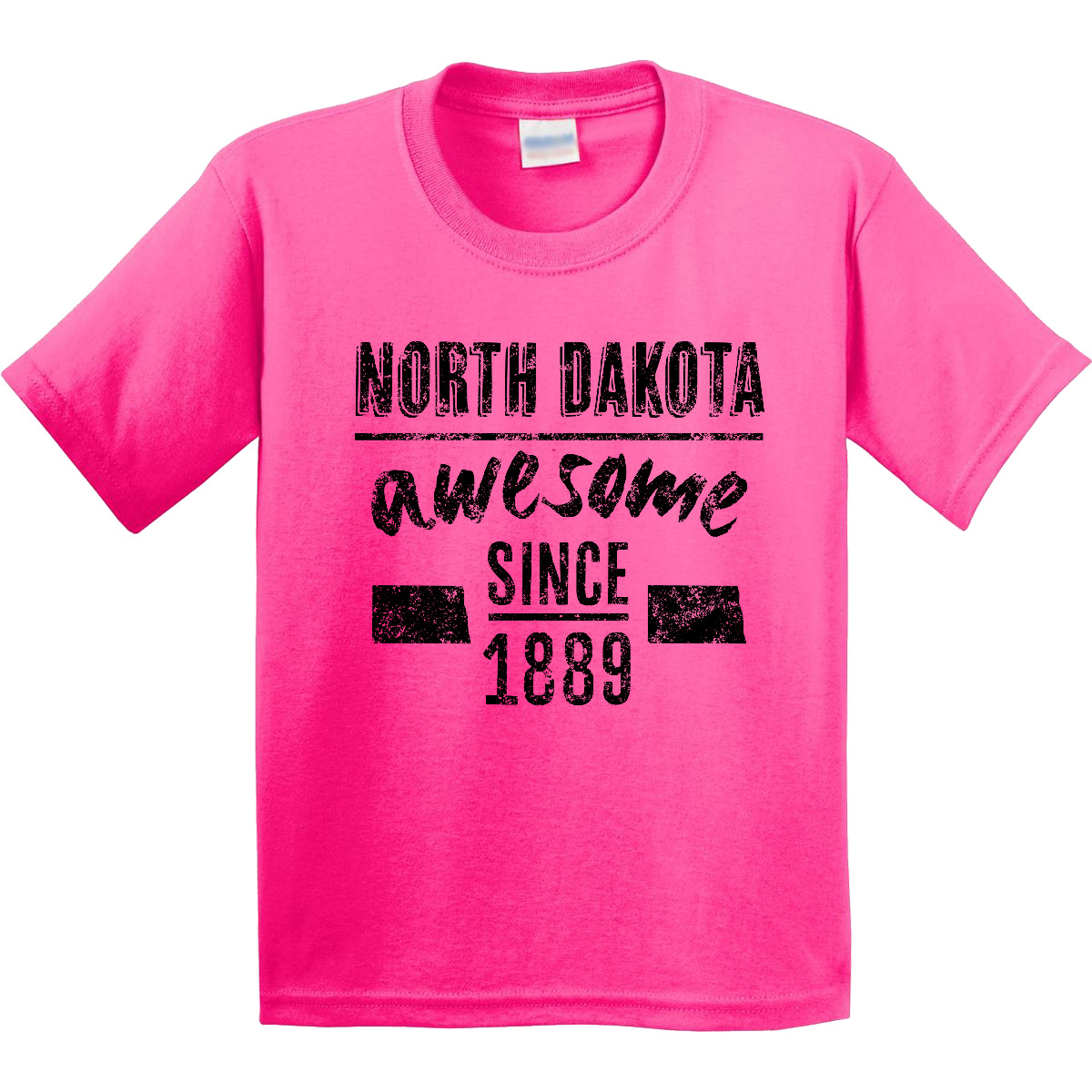 Inktastic North Dakota Awesome Since 1889 Youth T-Shirt State Bismarck City Year - Picture 5 of 9