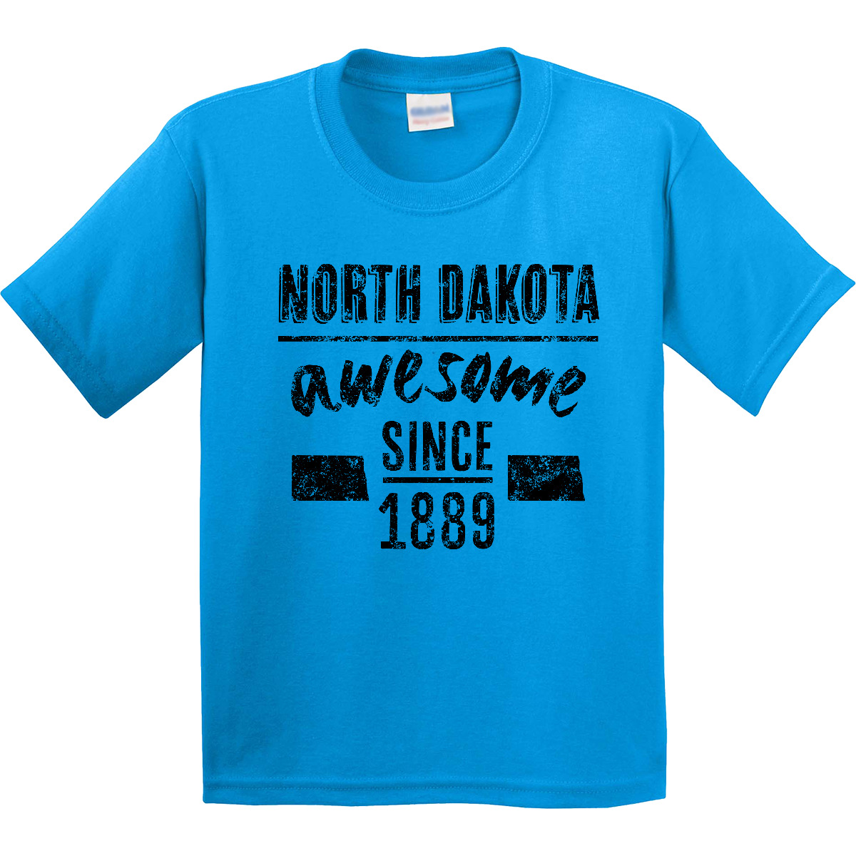 Inktastic North Dakota Awesome Since 1889 Youth T-Shirt State Bismarck City Year - Picture 6 of 9