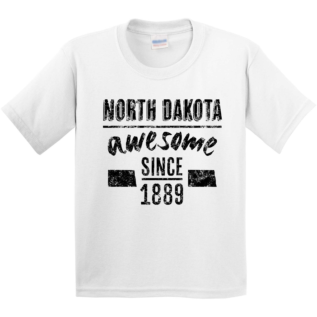 Inktastic North Dakota Awesome Since 1889 Youth T-Shirt State Bismarck City Year - Picture 9 of 9