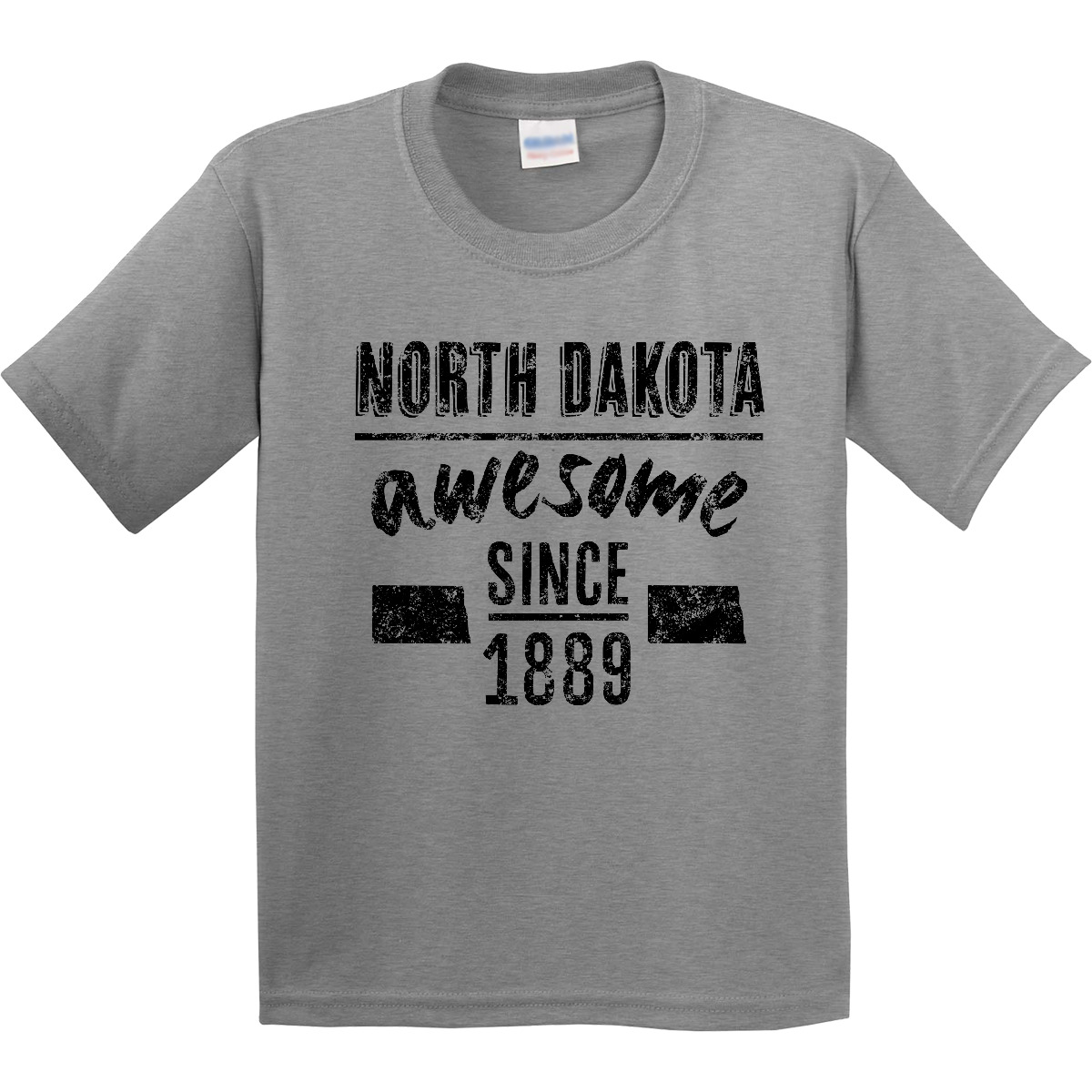 Inktastic North Dakota Awesome Since 1889 Youth T-Shirt State Bismarck City Year - Picture 3 of 9
