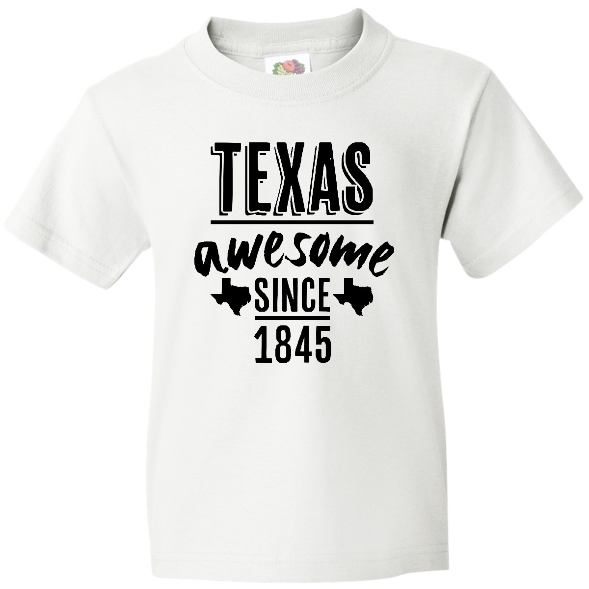 Inktastic Texas Awesome Since 1845 Youth T-Shirt Austin Houston Dallas City Text - Picture 7 of 7