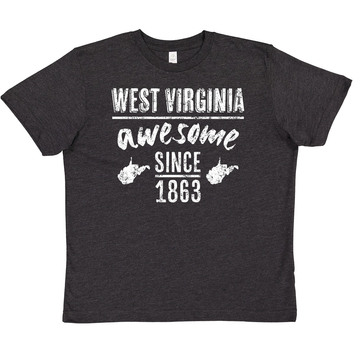 Inktastic West Virginia Awesome Since 1863 Youth T-Shirt Charleston City Native - Picture 7 of 8