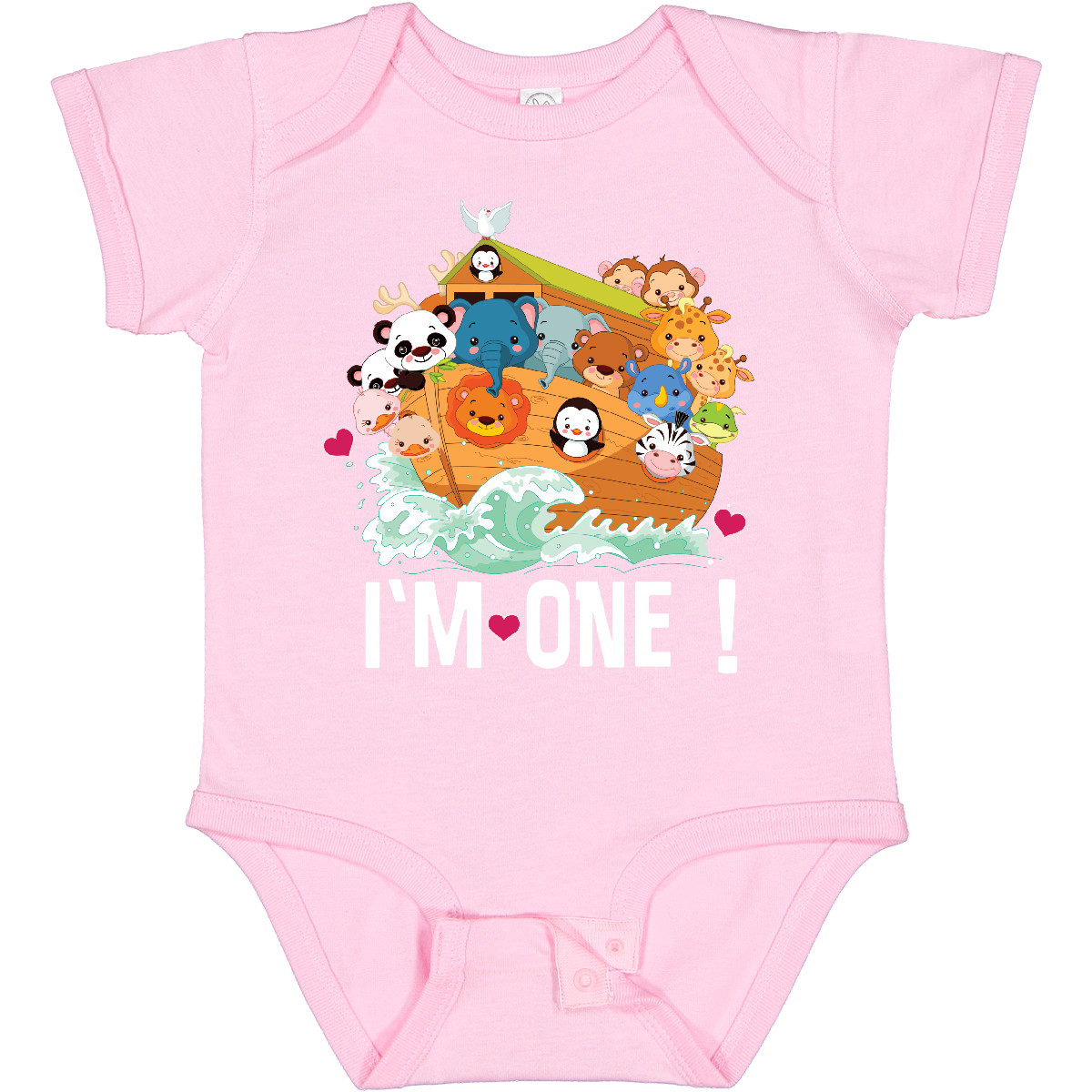 Lindo traje de bebé Inktastic 1er cumpleaños Arca de Noé 1 año Im Animals - Imagen 8 de 10