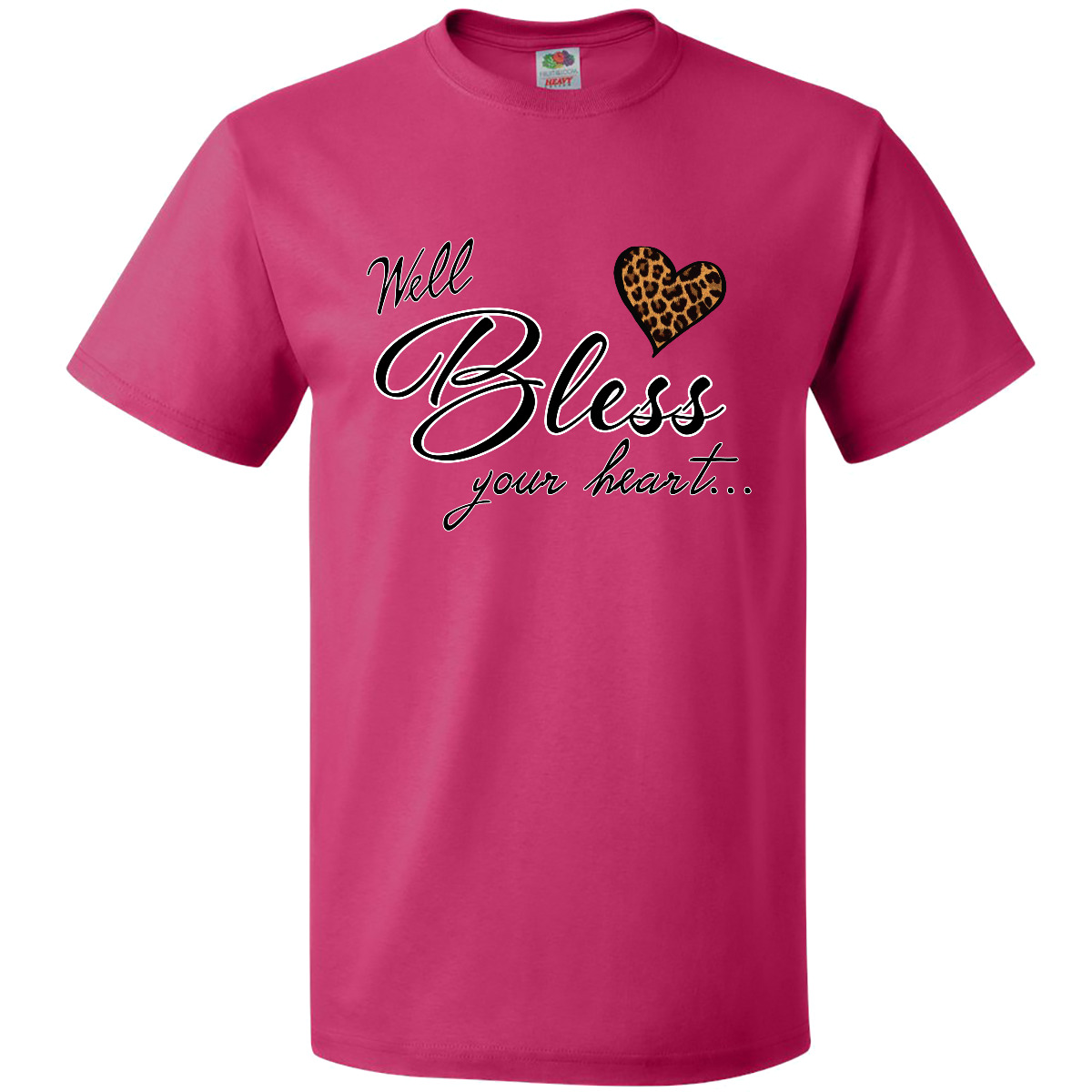 Inktastic Well Bless Your Heart With Leopard Print T-Shirt Mothers Day Mama Sass - Picture 3 of 11