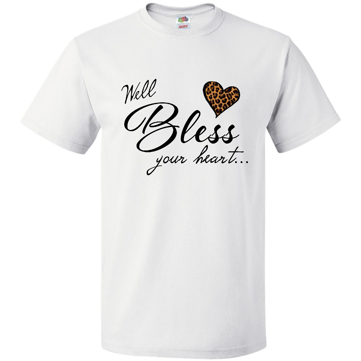 Inktastic Well Bless Your Heart With Leopard Print T-Shirt Mothers Day Mama Sass - Picture 11 of 11