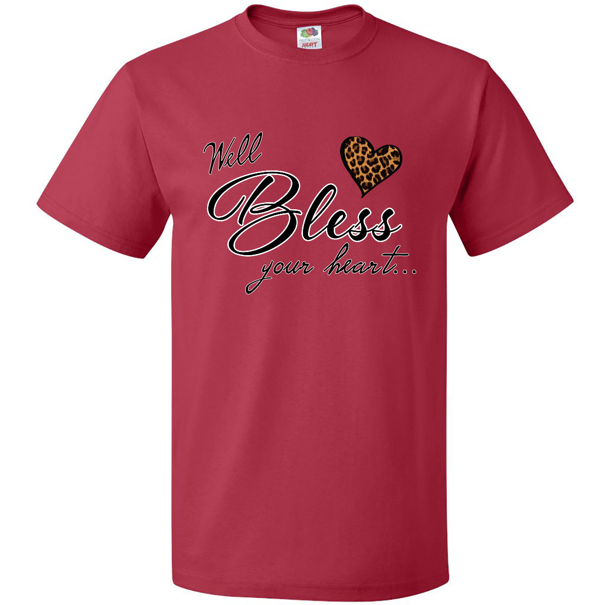 Inktastic Well Bless Your Heart With Leopard Print T-Shirt Mothers Day Mama Sass - Picture 9 of 11