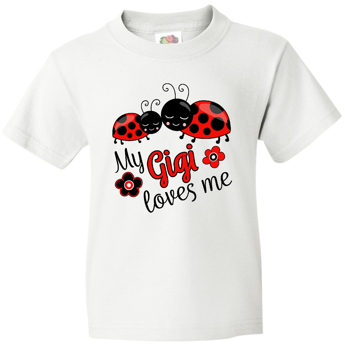 Inktastic My Gigi Loves Me With Cute Ladybugs Youth T-Shirt Great Grandma Bugs - Picture 9 of 9