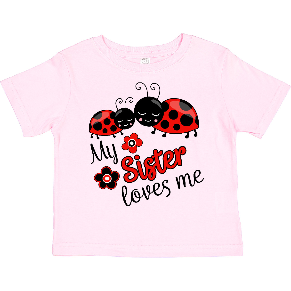 Inktastic My Sister Loves Me With Cute Ladybugs Toddler T-Shirt Family Brother - Picture 8 of 10