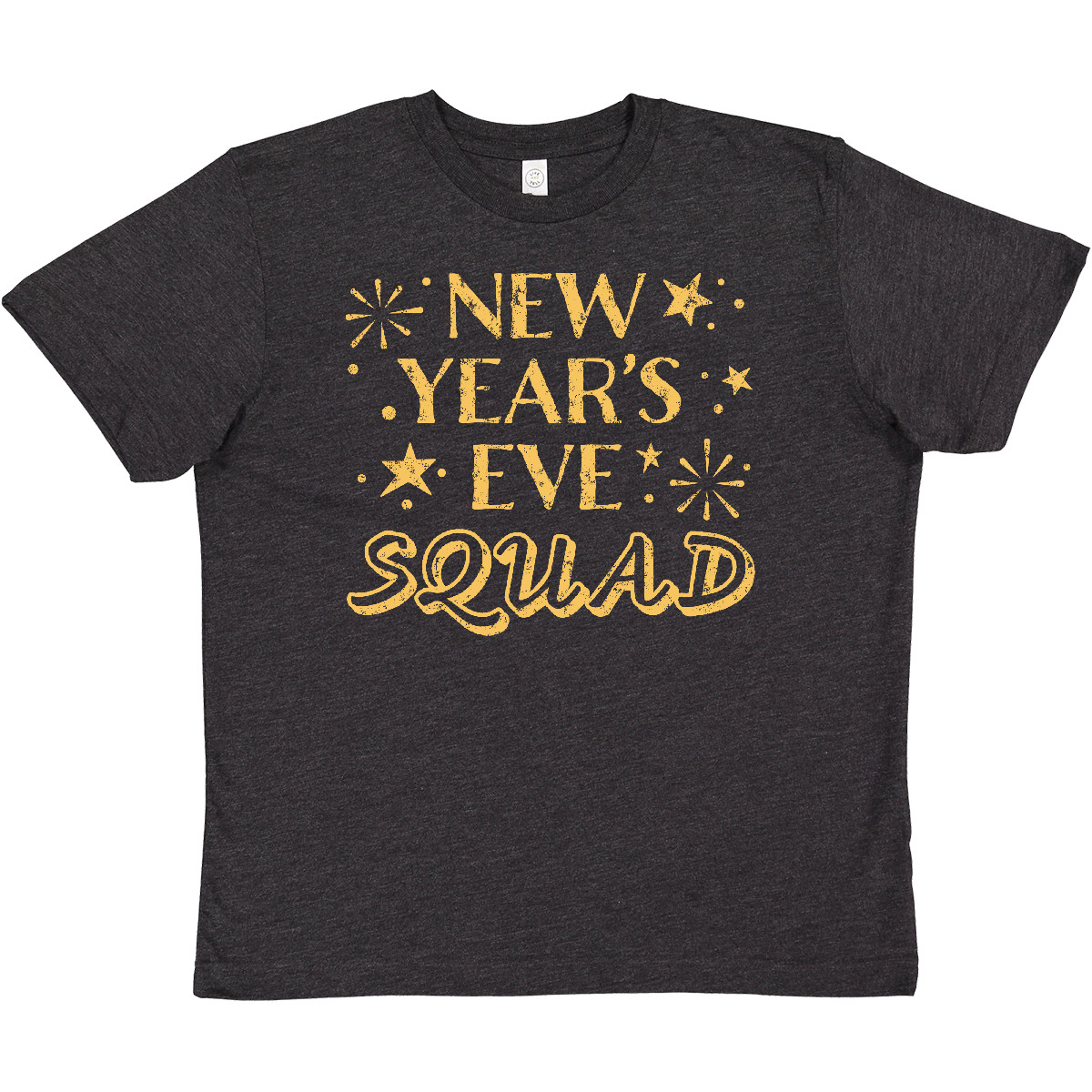 Inktastic New Year's Eve Squad With Stars In Gold Youth T-Shirt Happy Celebrate - Picture 2 of 3