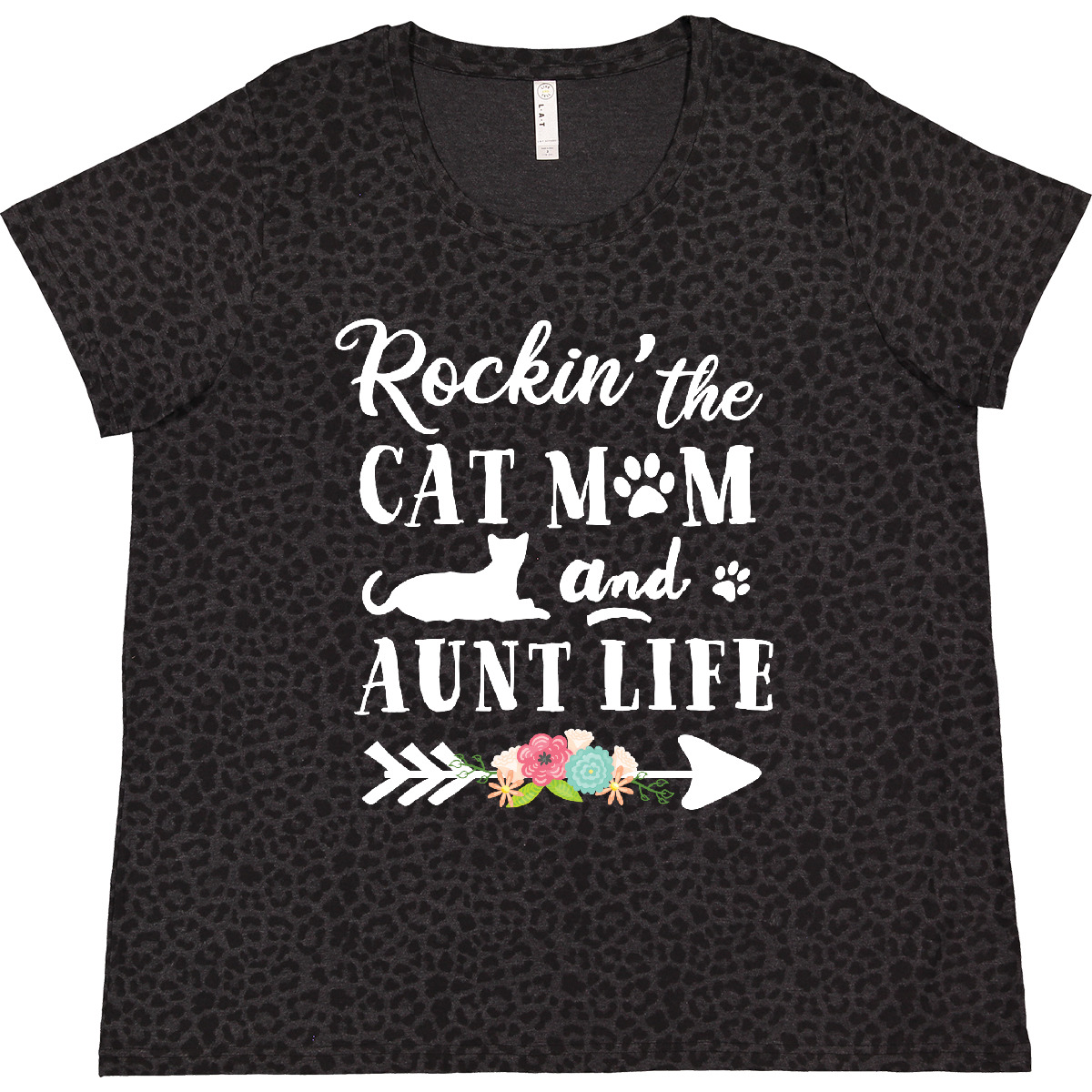 Womens Womens Rockin' The Cat Mom And Aunt Life For Women Shirt Womens Womens Rockin' The Cat Mom And Aunt Life For Women Shirt