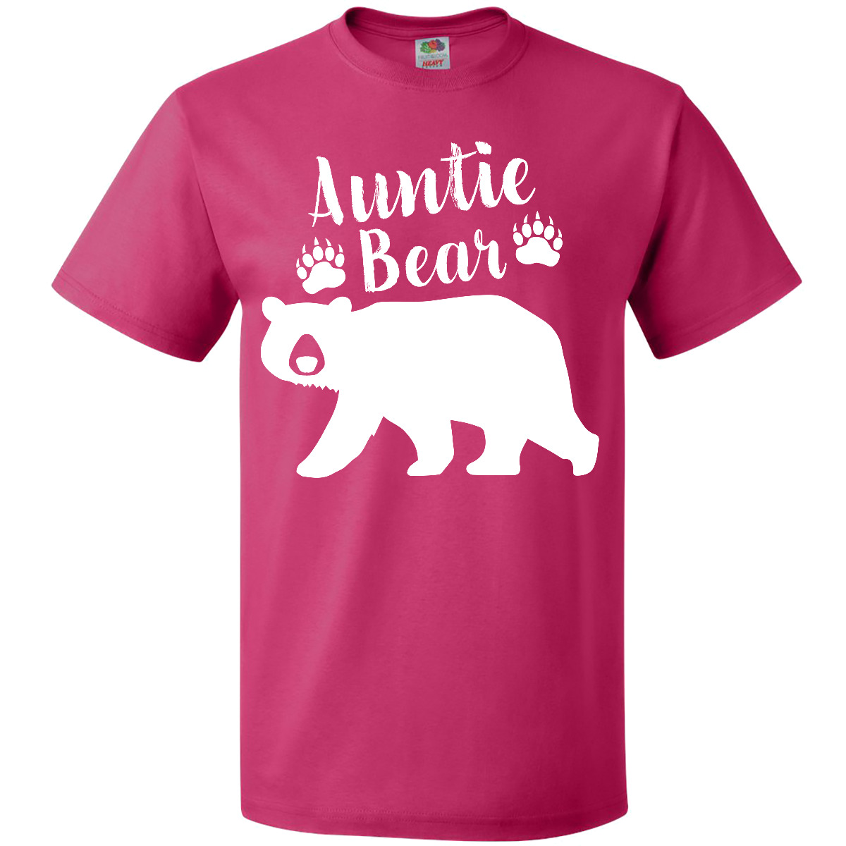 Inktastic Auntie Bear In White T-Shirt Family Aunt Fun Nose Together New Nephew - Picture 3 of 12
