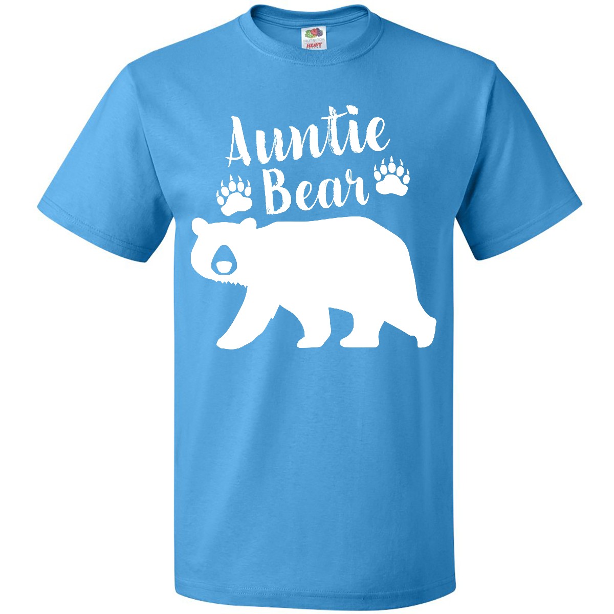Inktastic Auntie Bear In White T-Shirt Family Aunt Fun Nose Together New Nephew - Picture 6 of 12